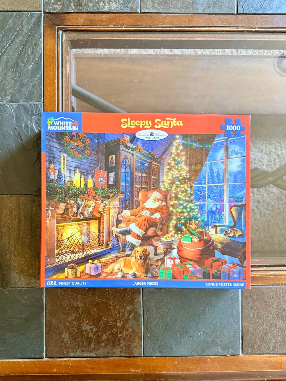 Sleepy Santa 1000 Piece Puzzle by White Mountain